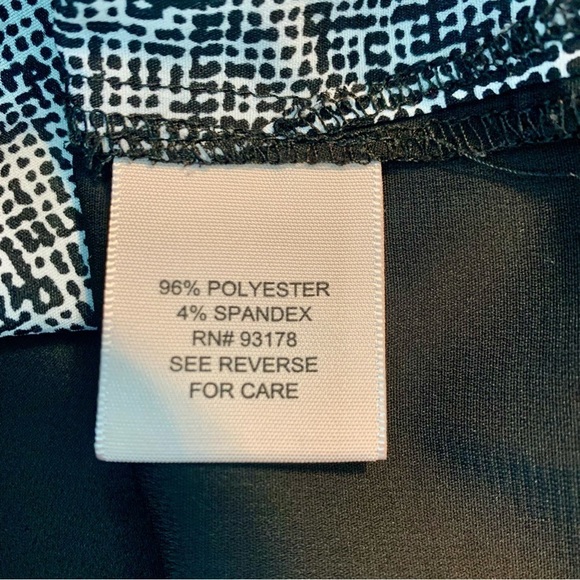 NEW Philosophy Sleeveless Top Medium Black White Pattern Solid Black Back Panel - Picture 11 of 15